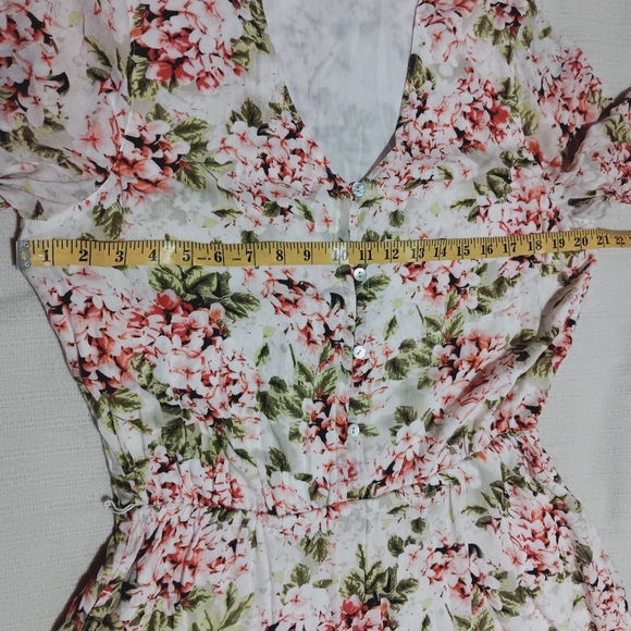 J.Jill F1loral V-Neck Maxi Dress Size M - Picture 8 of 14